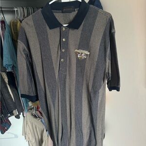 Vintage Antigua Men's Nashville Predators Polo - Navy and Tan